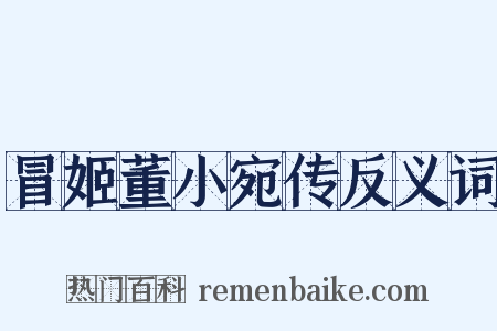冒姬董小宛传反义词是什么意思的图片